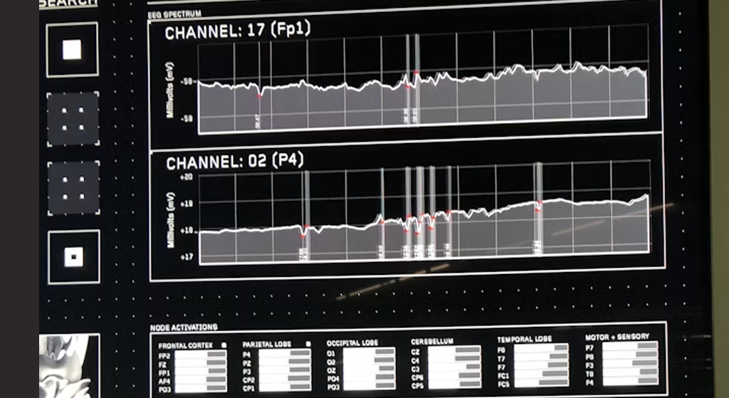 A manufacturing-execution monitoring screen showing live process signal channels